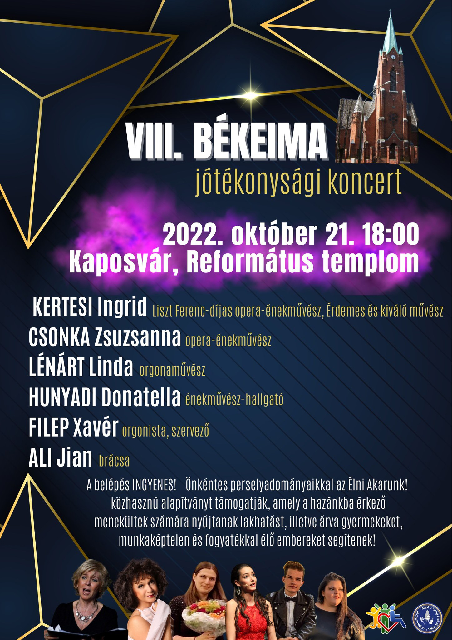 VIII. Békeima – jótékonysági koncert – 2022. október 21.