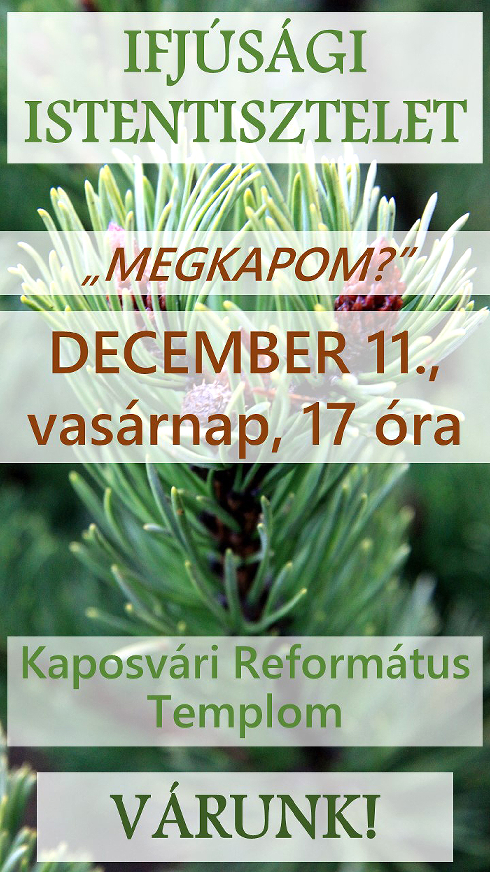 Ifjúsági istentisztelet – 2022. december 11.