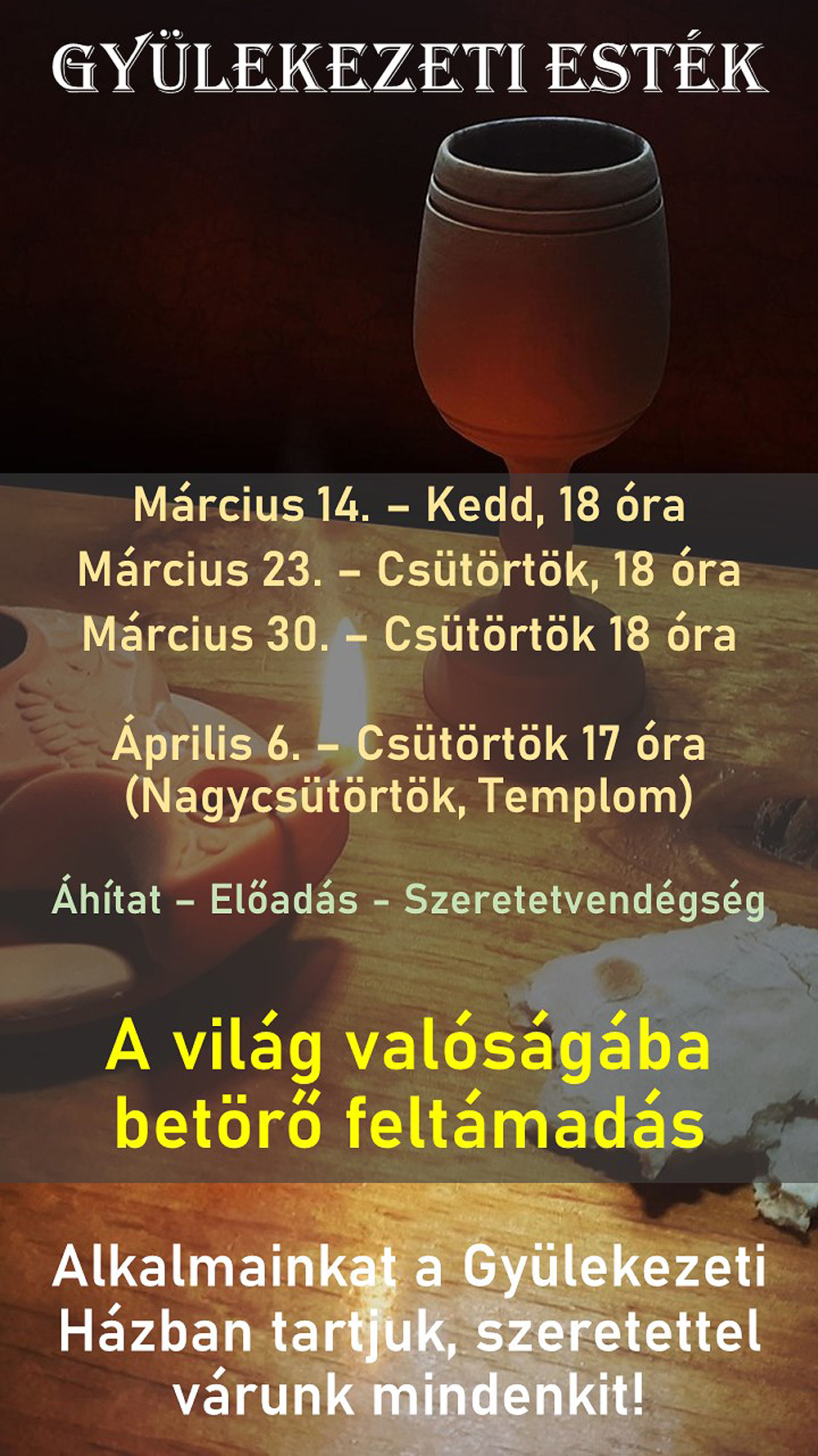 Böjti gyülekezeti esték 2023