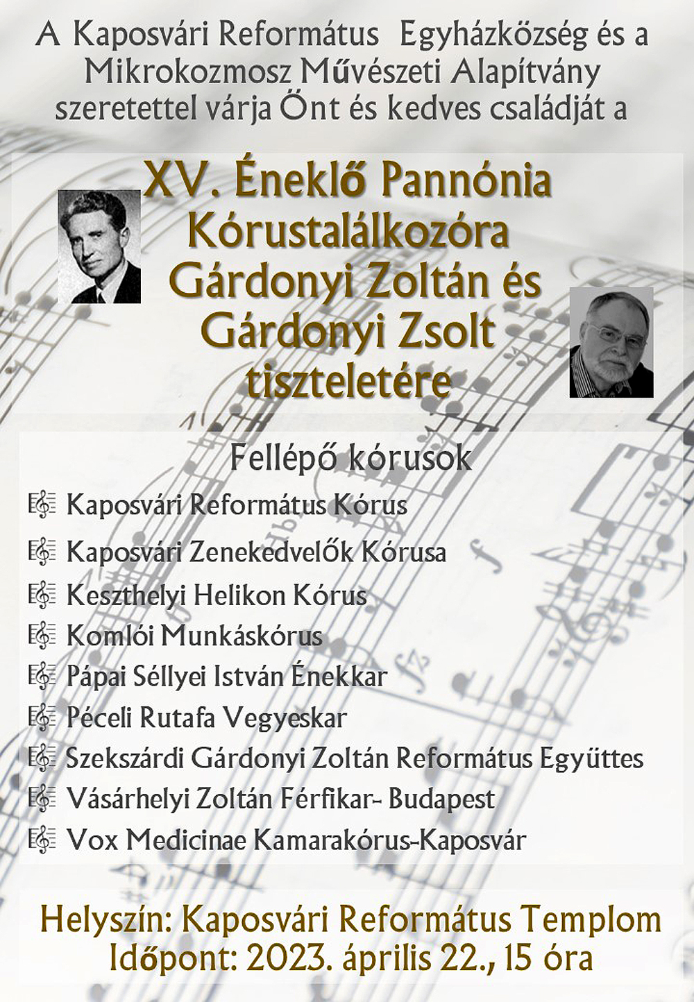 XV. Éneklő Pannónia Kórustalálkozó
