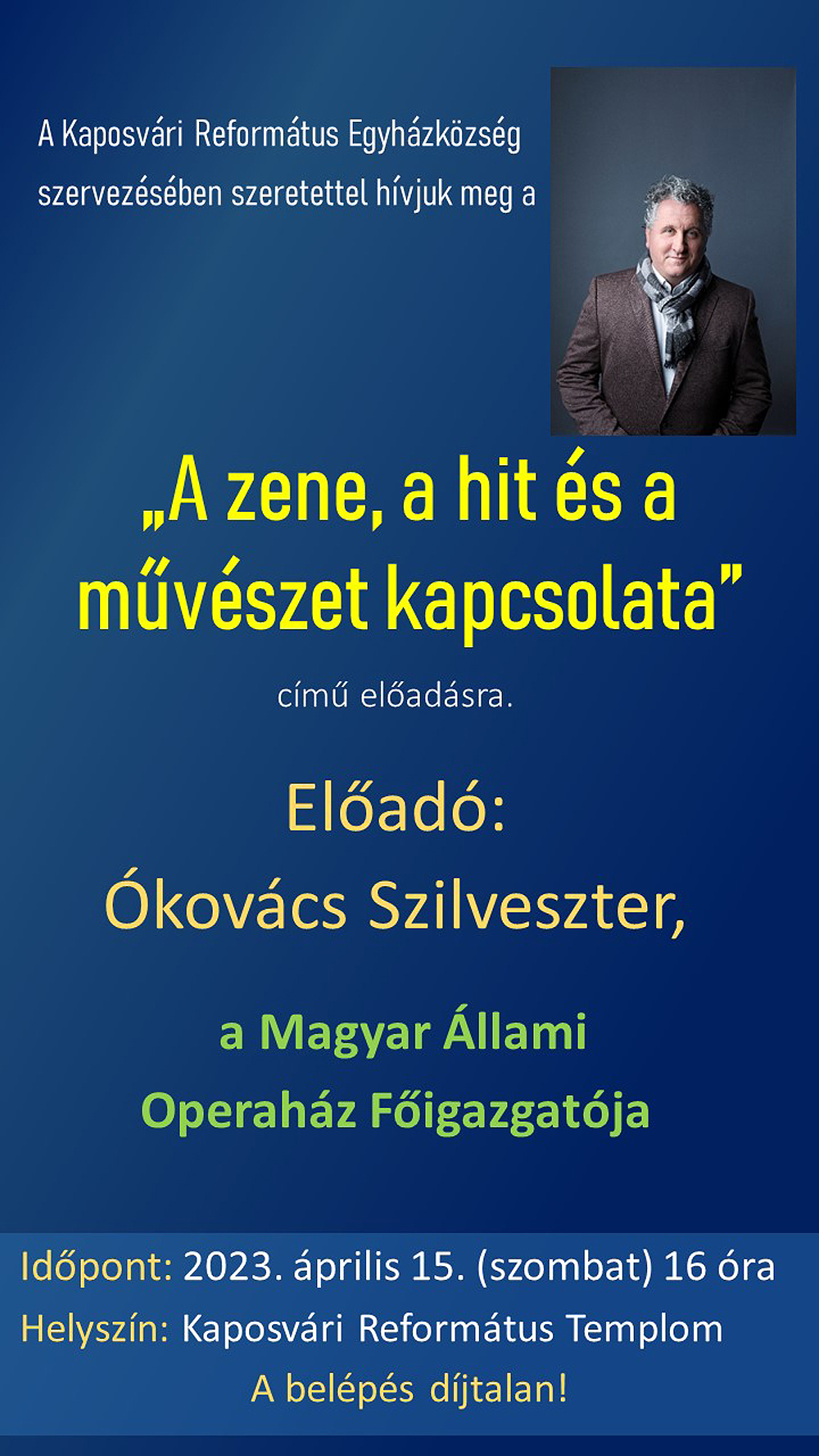A zene, a hit és a művészet kapcsolata – Ókovács Szilveszter előadása