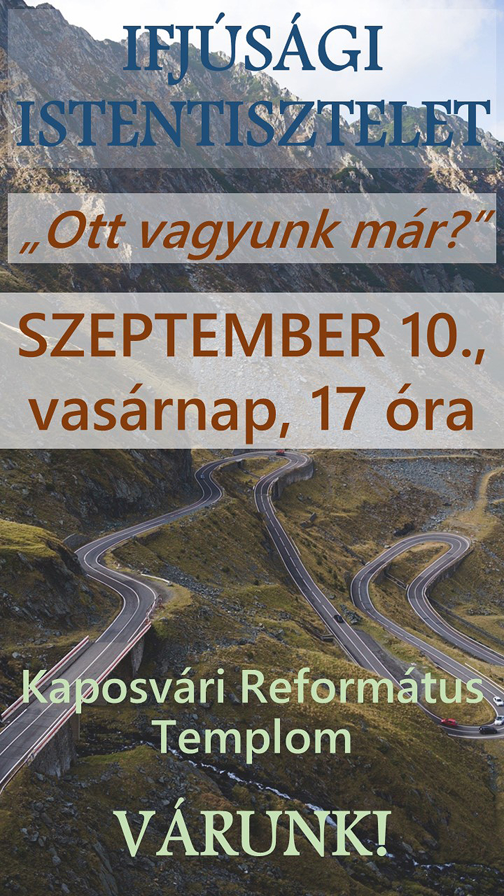Ifjúsági istentisztelet – 2023. szeptember 10.