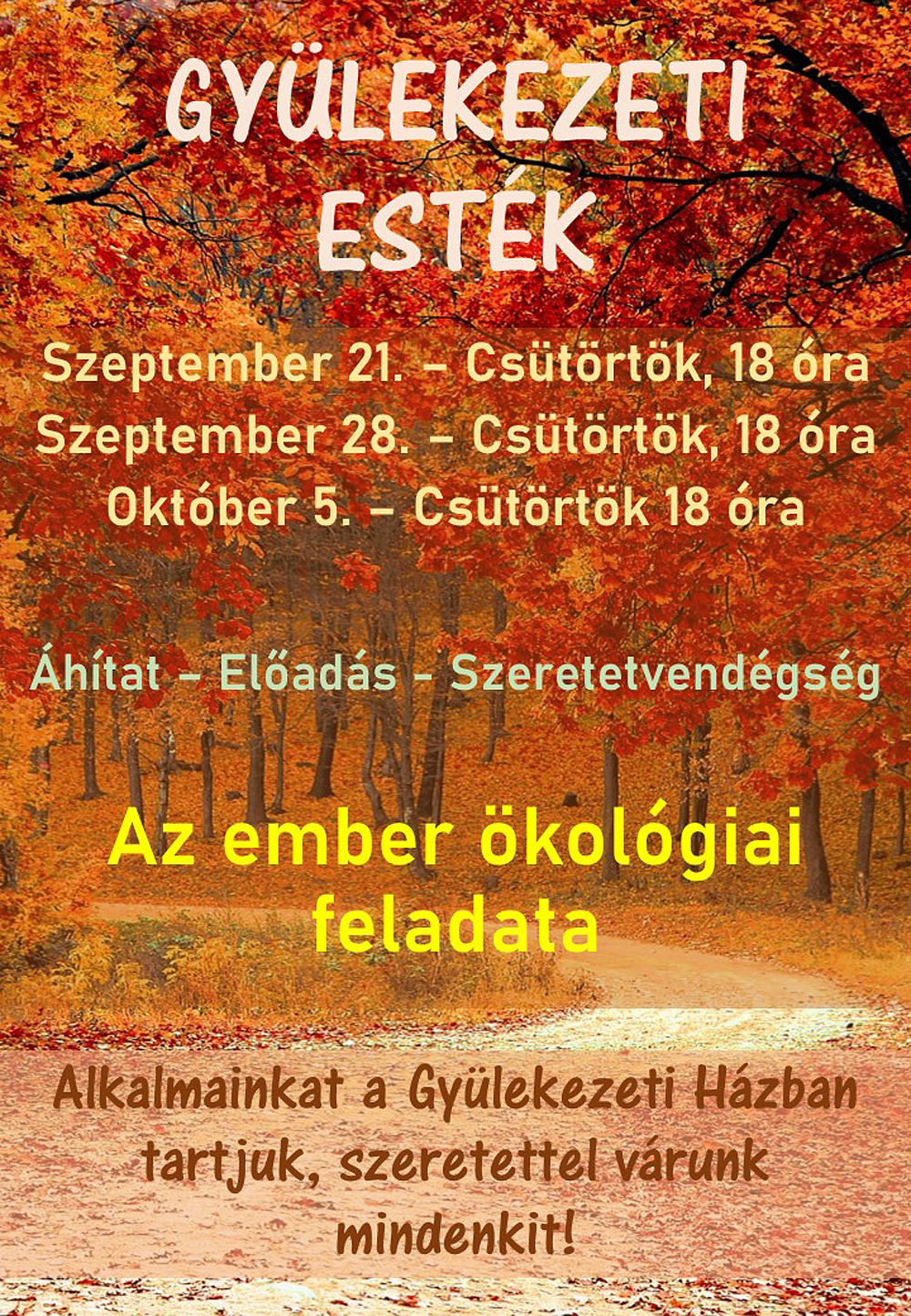 Őszi gyülekezeti esték