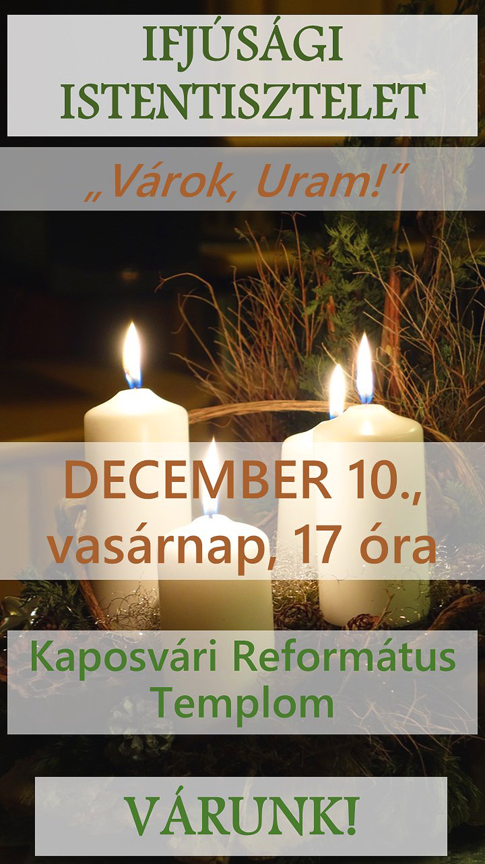 Ifjúsági istentisztelet – 2023. december 10.