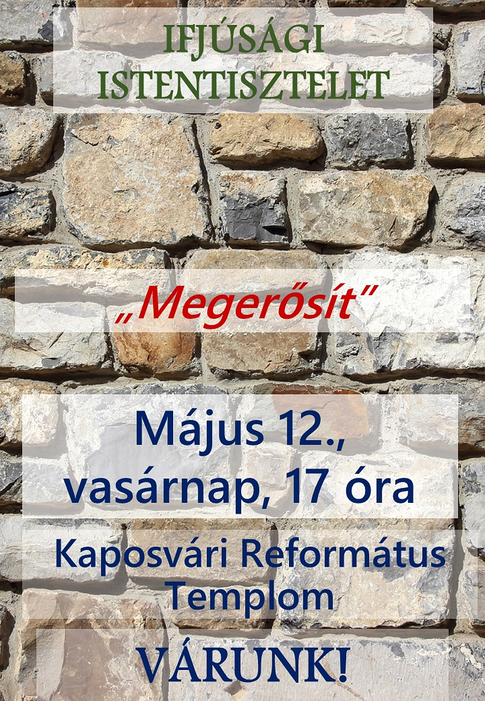 Ifjúsági istentisztelet – 2024. május 12.
