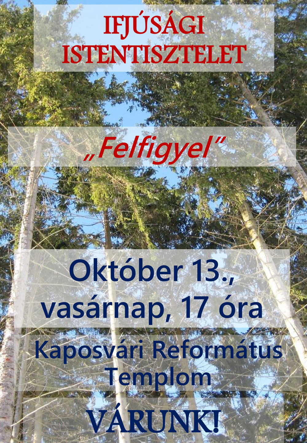 Ifjúsági istentisztelet – 2024. október 13.