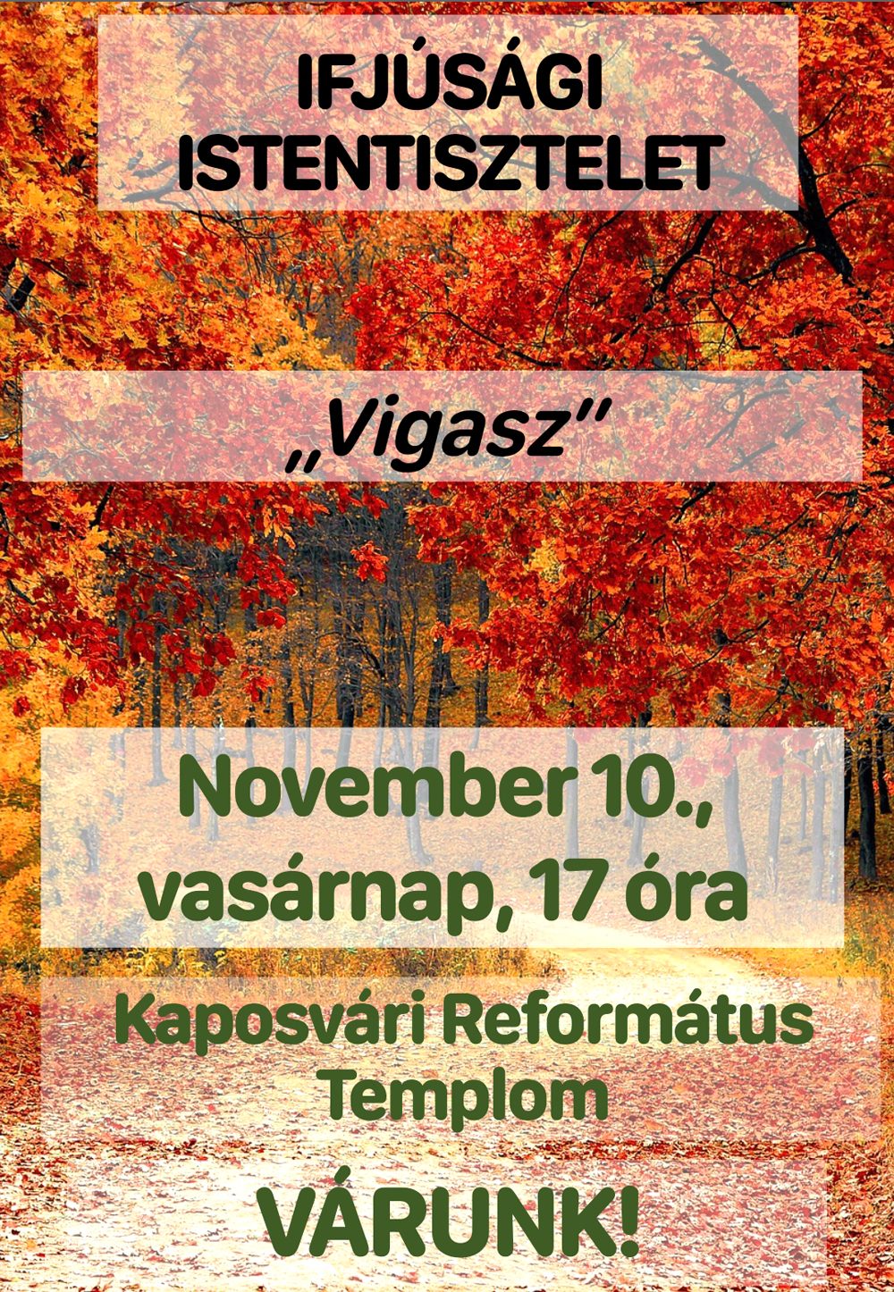 Ifjúsági istentisztelet – 2024. november 10.