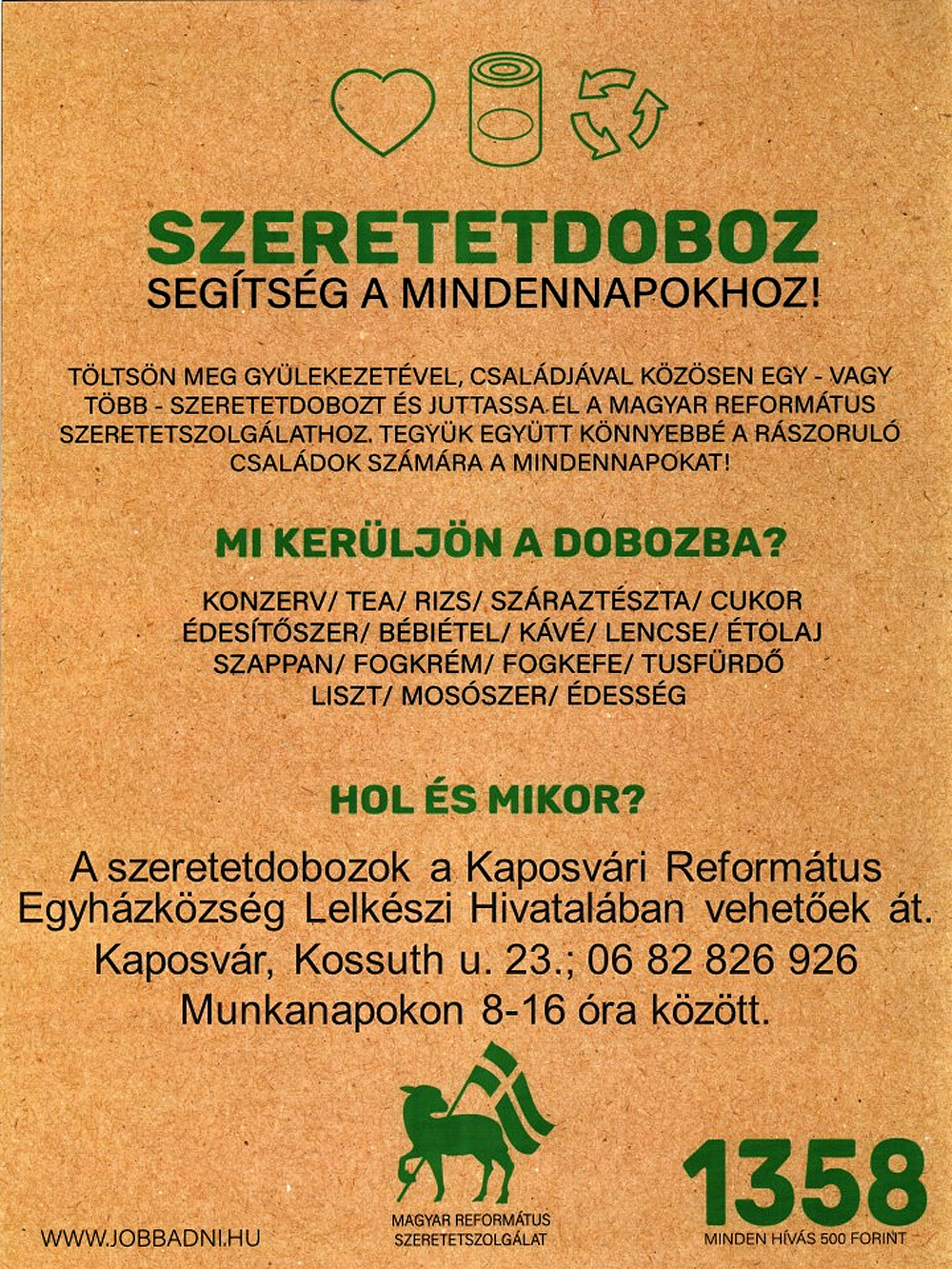 Szeretetdoboz 2025 – Segítség a mindennapokhoz!