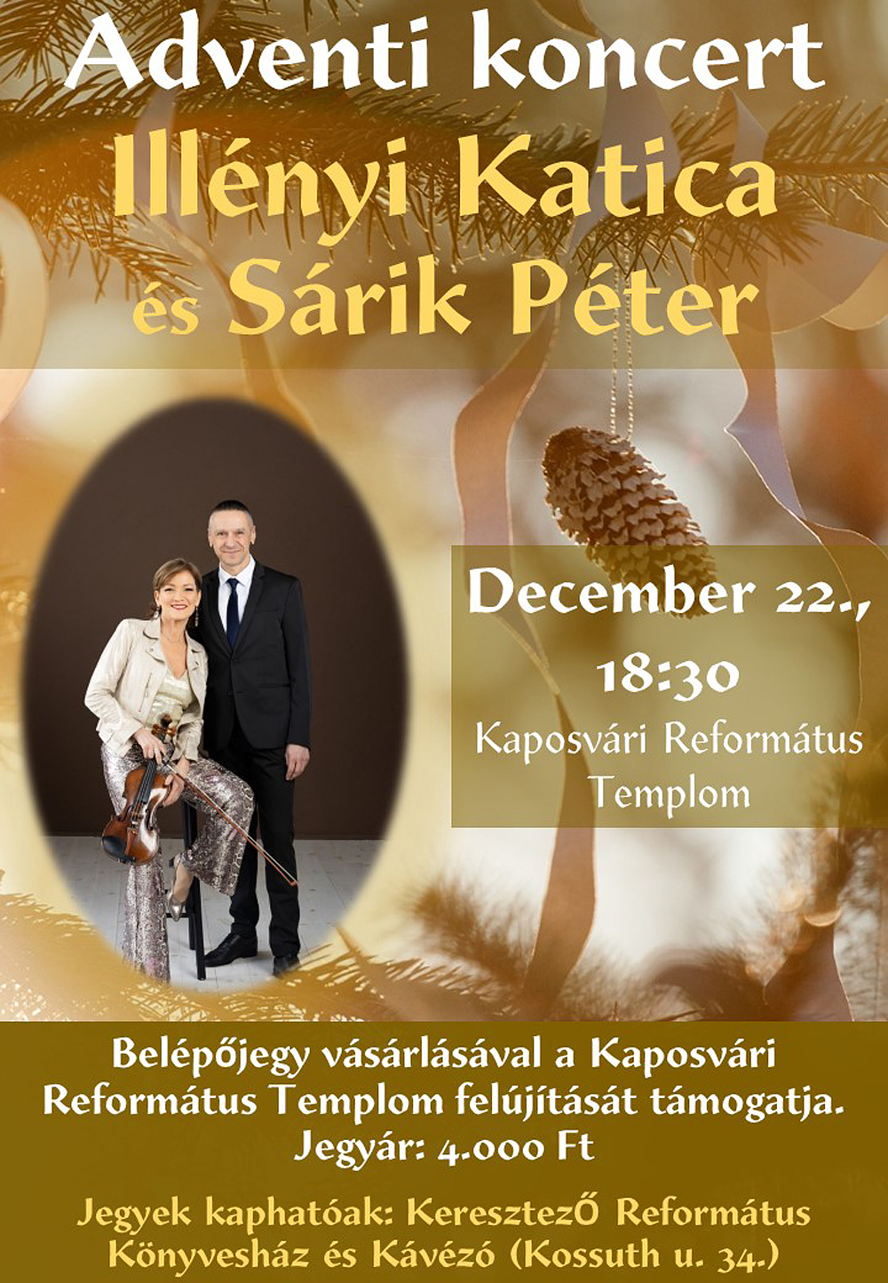 Illényi Katica és Sárik Péter – Adventi koncert – 2024. december 22.