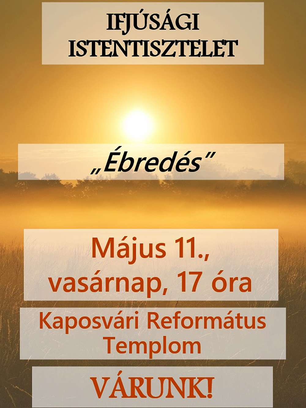 Ifjúsági istentisztelet – 2025. május 11.