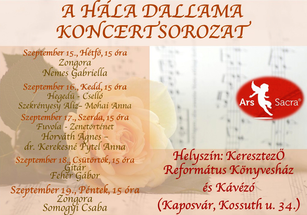 Ars Sacra 2025 – A hála dallama koncertsorozat
