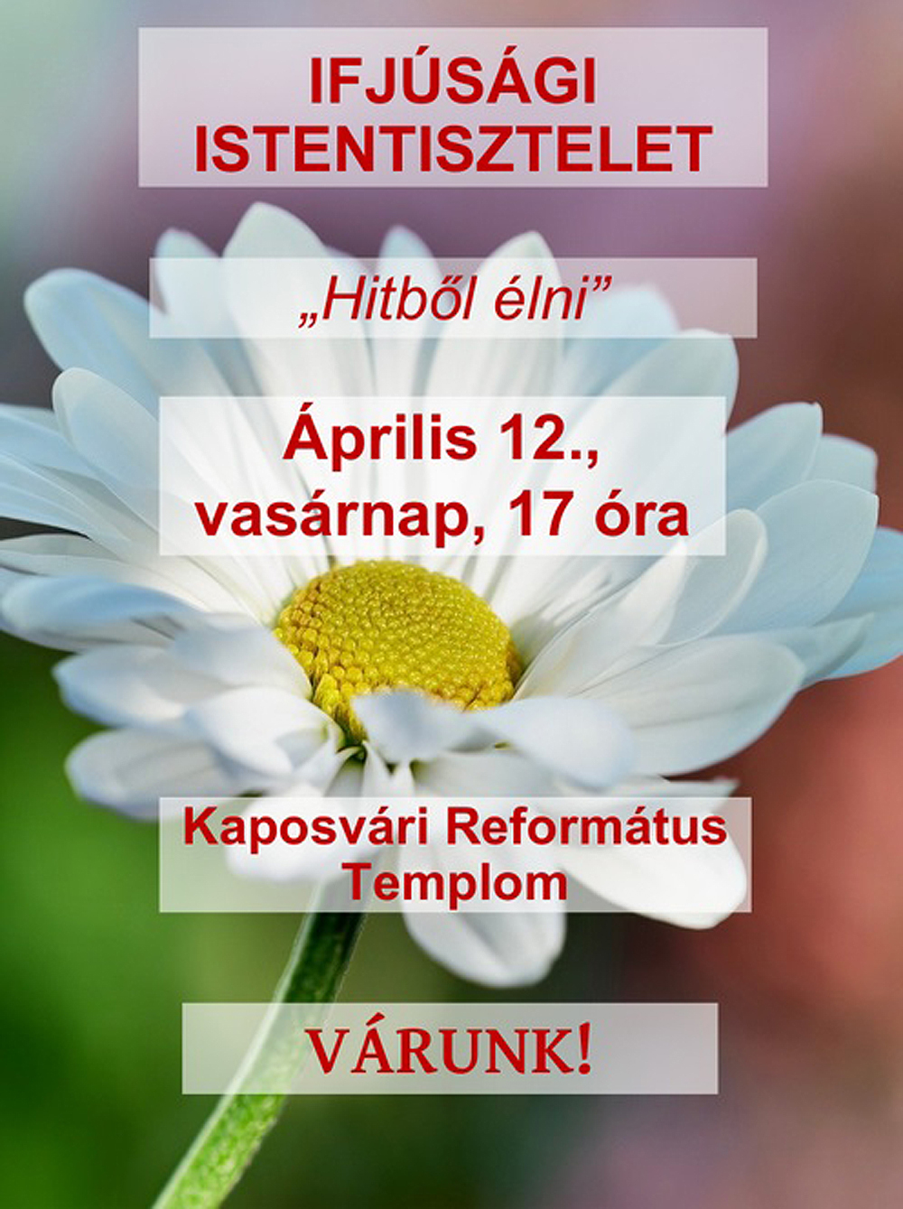 Ifjúsági istentisztelet – 2026. április 12.
