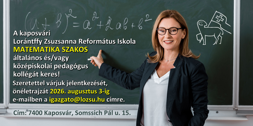 Matematikatanárt keresünk